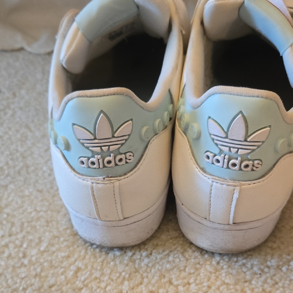 Adidas Superstar LEGO Sneakers - White and Mint, Womens - Picture 4 of 8